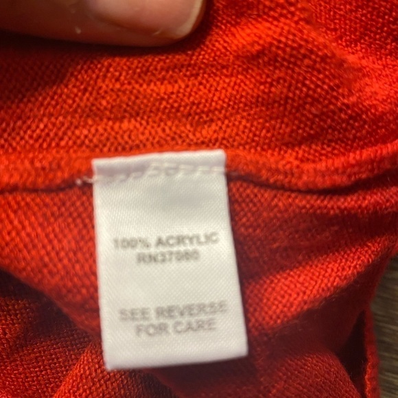 Women’s Cato plus size 22/24 red 3/4 sleeve sweater w/ fringe Christmas party - Picture 5 of 8